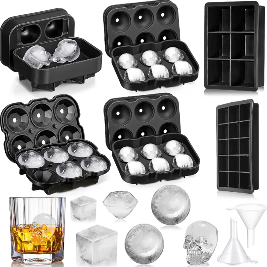 Silicone Reusable Ice Cube Mold for Freezer for Cocktail Whiskey ice cube mold