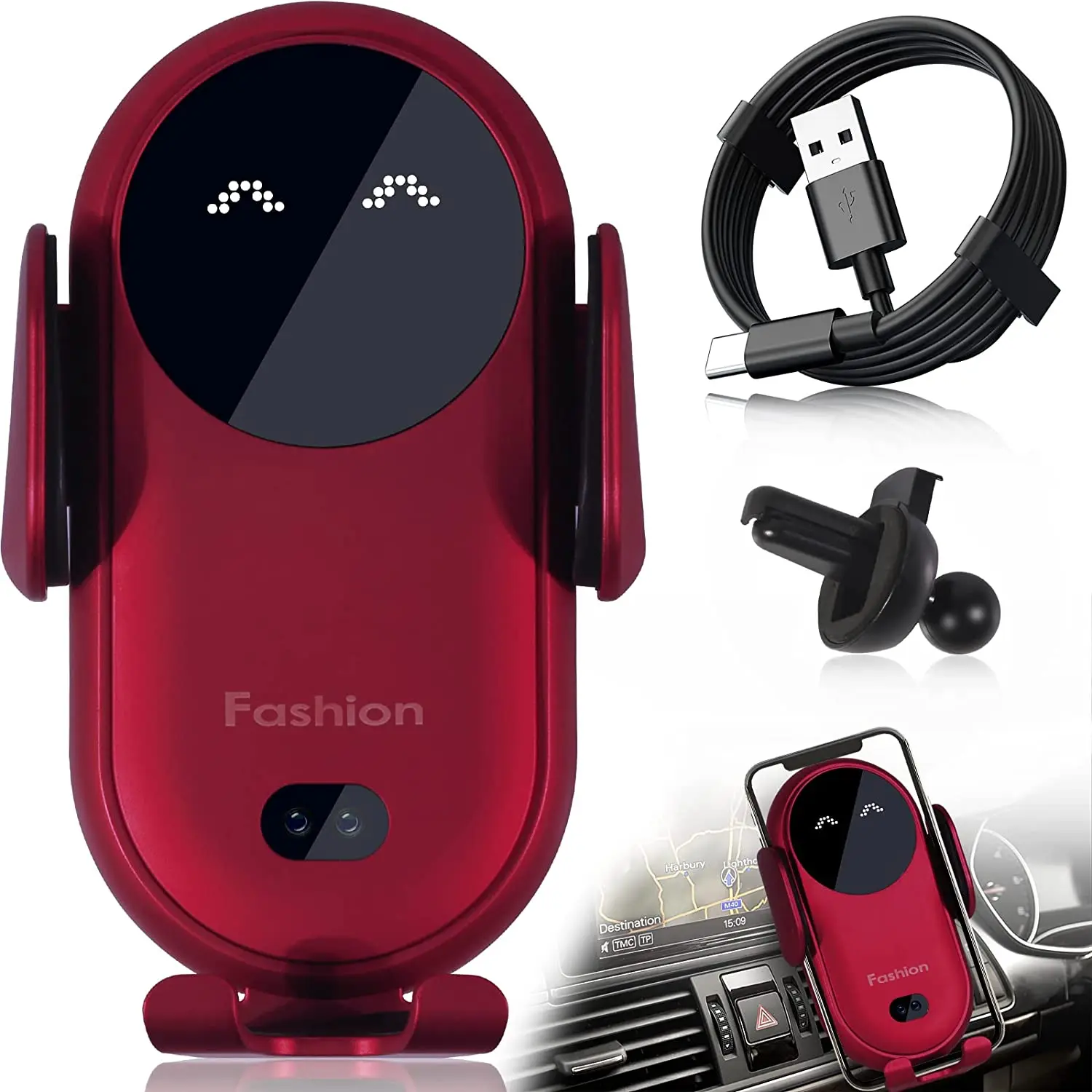 Auto Car Holder Wireless Charger Xiaomi Car Mobile Holder Wireless