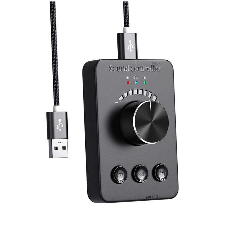 

3 Modes USB Computer Volume Controller Replacement Bluetooth Multimedia PC Speaker External Audio Volume Control Adjust Knob