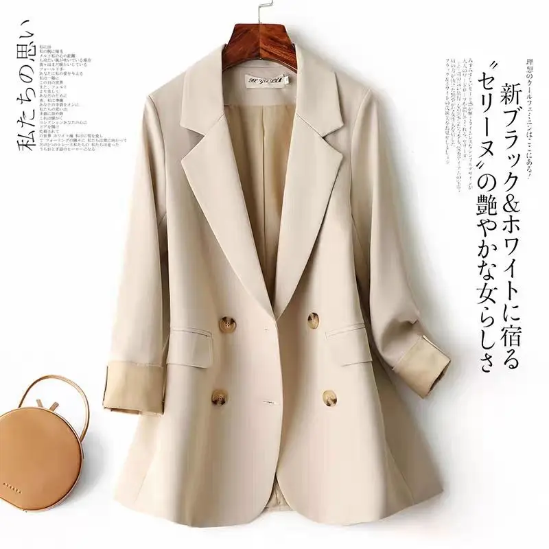 

Luxury Female Suits Long Sleeve Black Blaze Jacket Women Spring Autumn Coats 2023 New Office Ladies Korean Fashion Tops