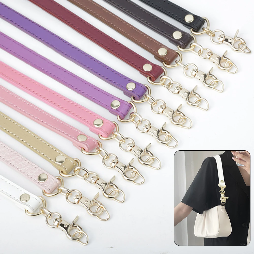 

Однотонный ремешок 34,5 см из искусственной кожи в стиле ретро, высококачественный ремешок с ручкой на плечо, Сменный ремень, женская сумка, аксессуары