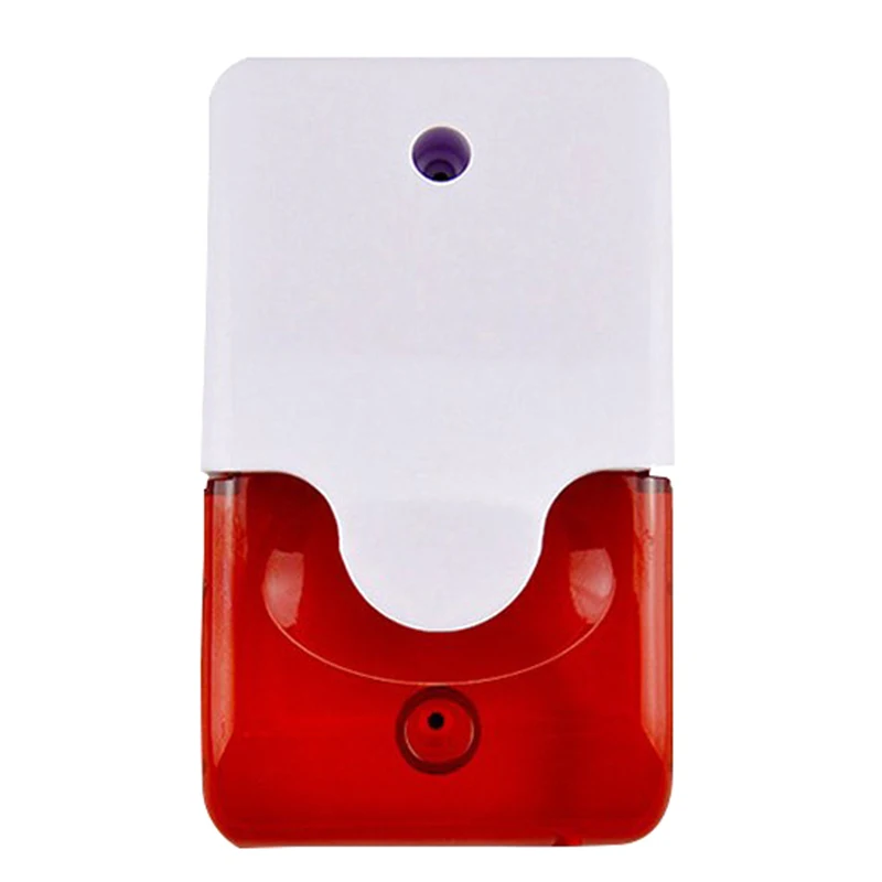 Wired Strobe Siren Durable 12V Sound Alarm Flashing Light Strobe Siren Red Light Sound Siren Wireless Home Security Alarm