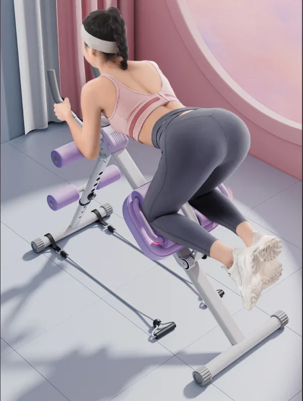 NEW Abdominal Training Equipment Foldable Waist Trainer Ab Cruncher Strength Training Ab Mac hine for Women Home Gym