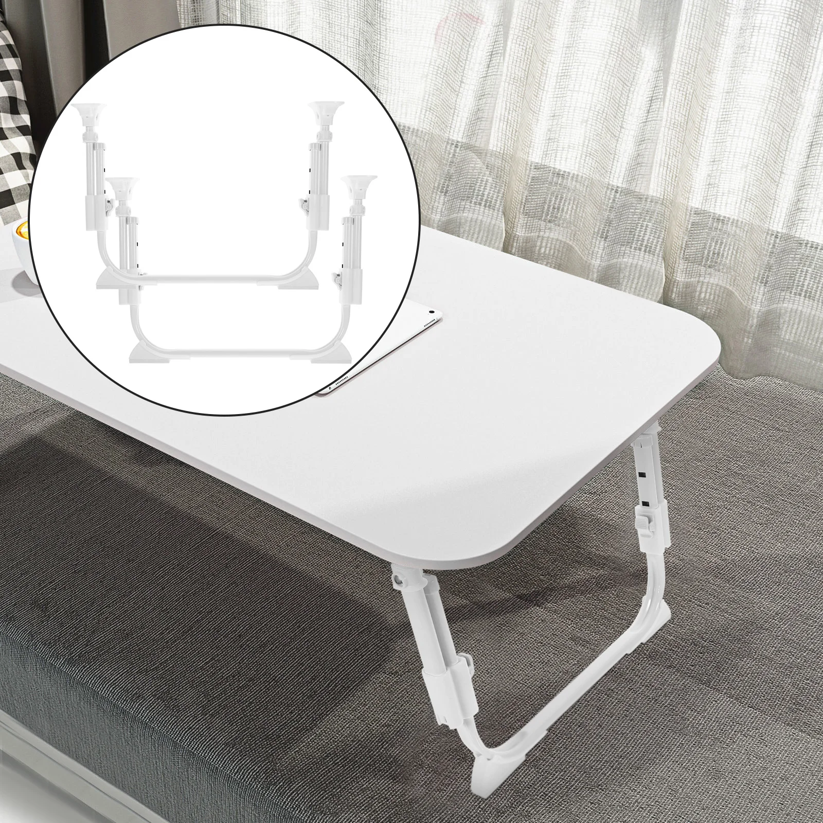 

Bed Desk Legs U-Shaped Folding Tabel Legs Metal Table Support Legs Adjustable Height Self-Locking