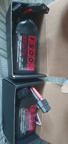 2PCS CNHL 4S 14.8V Lipo Battery 1100mAh 1300mAh 1500mAh 130C With XT60 Plug For FPV Airplane Drone Quadcopter Helicopter Hobby photo review