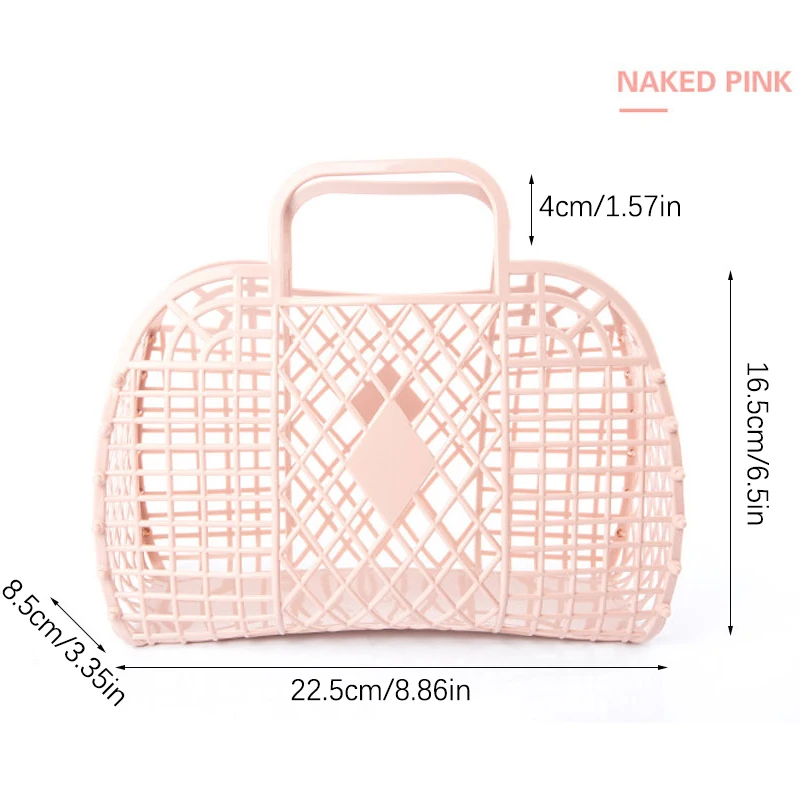 1Pc Detachable Shower Basket Plastic Bath Basket Bathroom Hollow Wash Storage Basket Shopping Basket Home Storage Organization images - 6