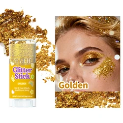 Radiant Glitter Shimmer Gel for Hair, Face, & Body - Perfect for Celebrations & Parties (Shiny Gold)