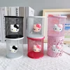 Sanrio Series Cute Hello Kitty Fashion Pen Holder Desktop Decorations Anime Fans Girl Creative Round Pen Holder 1