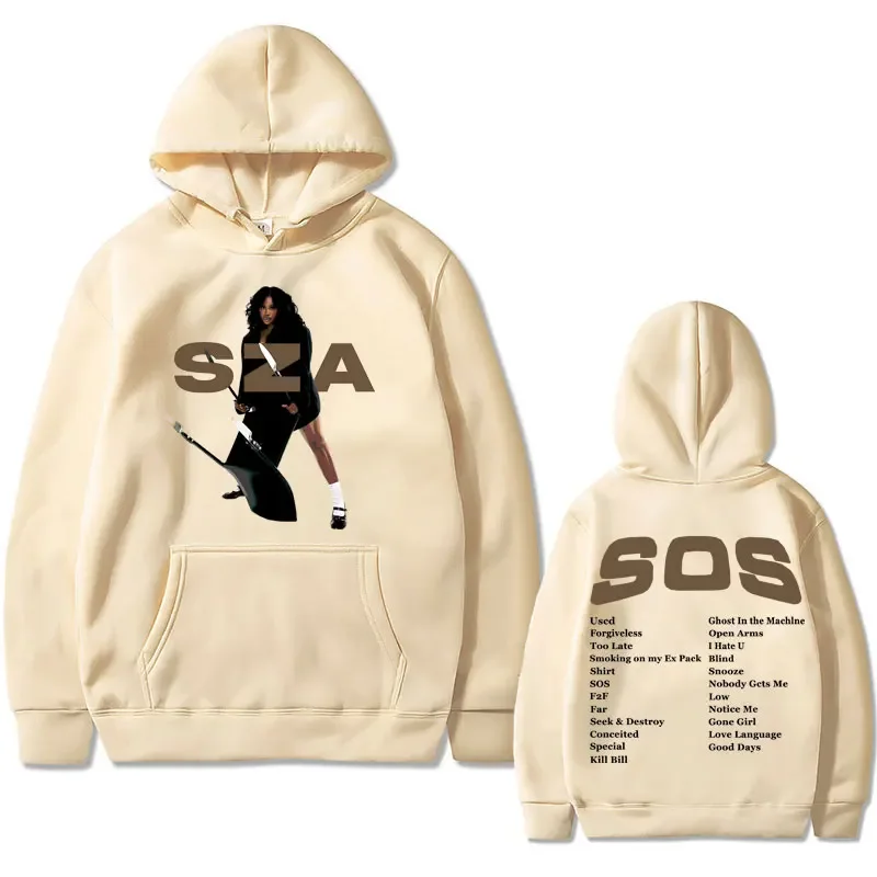 

Singer Sza Rare Concert Tour SOS Music Album Print Hoodie Men Women Hip Hop Casual Streetwear Unisex Fashion Oversized Hoodies