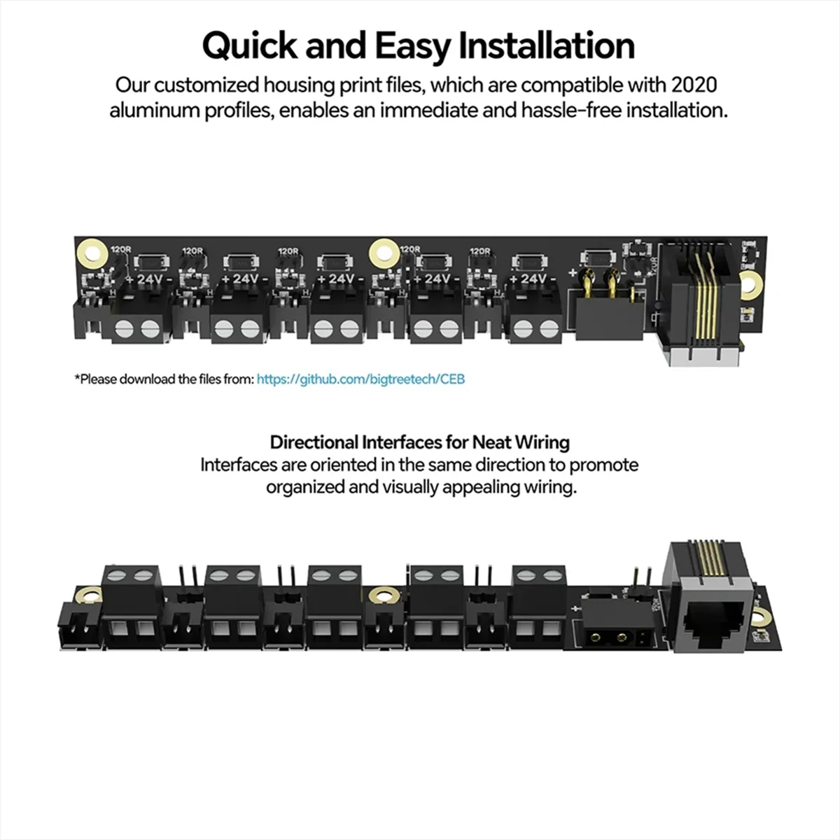 BIGTREETECH CEB CANbus Expand Board Rich CAN Interface Easy Installation for Klipper Octopus Motherboard Aluminum Profiles