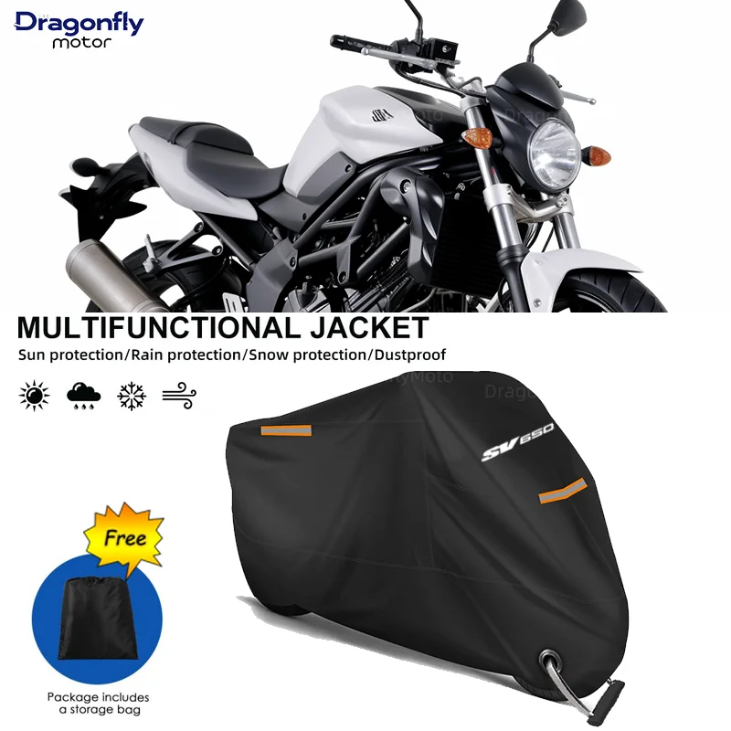 

SV650 LOGO For SUZUKI SV650 sv 650 Motorcycle Cover Outdoor Waterproof Uv Protector Dustproof Rain Covers