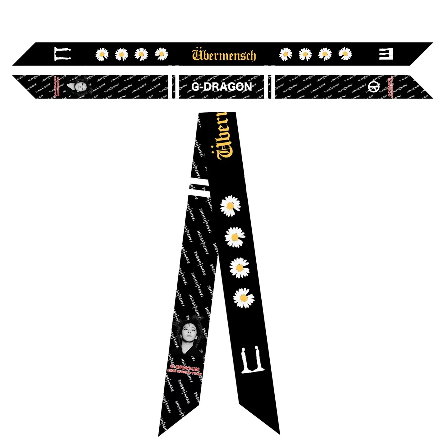 G-Dragonストラップのみ 880818 GD Style Silk Scarf Kpop Hot Star G-DRAGON Original Support