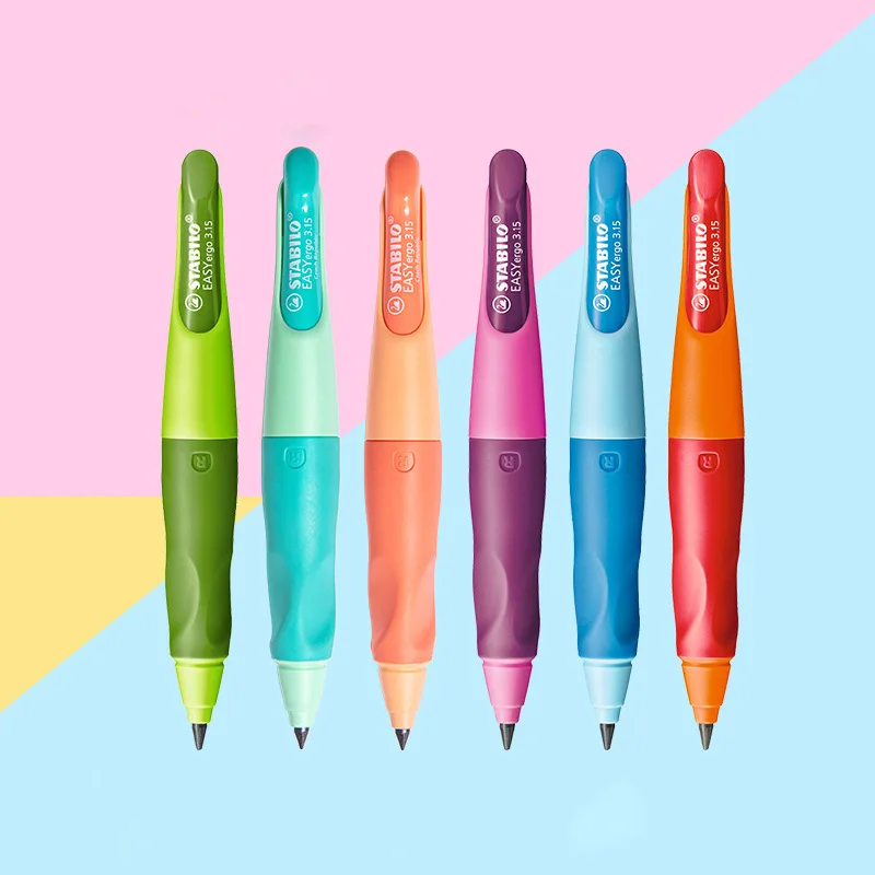 Stabilo Easyego 기계식 연필, 전문 왼손 오른손 잡기 자동 연필, 1.4mm 연필 리드, 1 박스 리드 선물