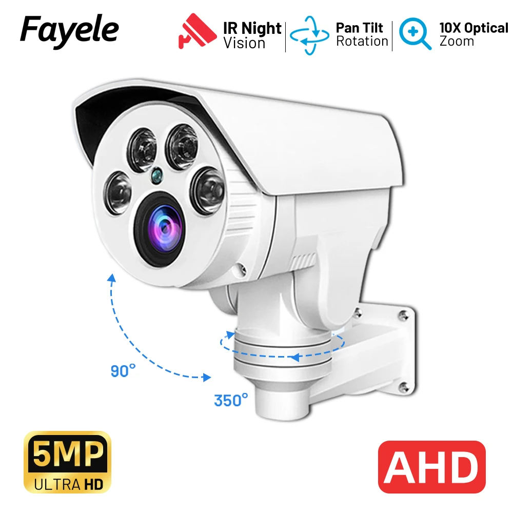 

Security 2MP AHD Bullet PTZ Camera 10X Optical Zoom 5MP TVI CVI CVBS 4in1 IR 50M UTC Coax RS485 PTZ Control Analog CCTV Camera