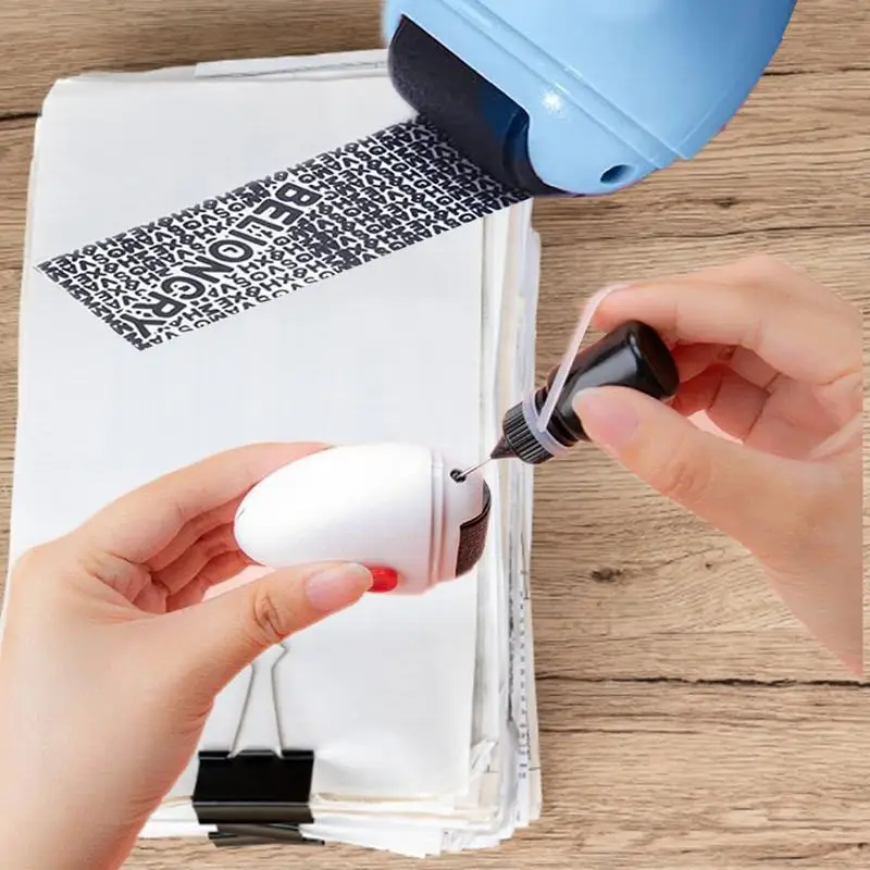 5ml Privacy Stamp Ink Rolling Identity Theft Guard Stamp Ink Identity  Protection Stamps Ink Address Stamp Refill Ink For Stamps - AliExpress
