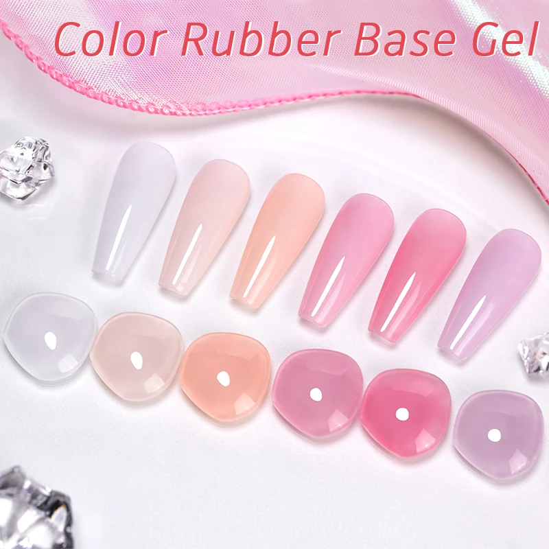 PUENTE Color Rubber Base Gel Nail Polish 7.5ML Nude Pink Color Gel Polish  Base Coat Soak Off Semi-Permanent Varnish For Manicure - AliExpress