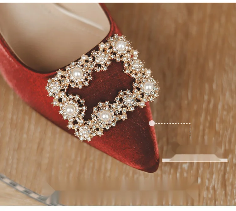 Tempérament français talons hauts femmes talon fin célébrité senior niche design sens_voghion.com