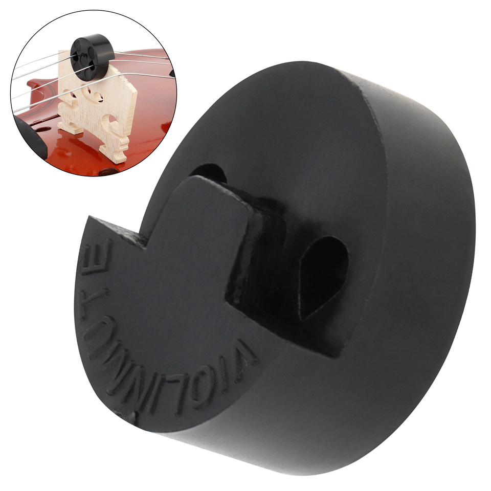 Acoustic Round Black Rubber Violin Mute Practice Silencer for All 4/4 3/4 1/2 Violins Mute Musical Instrument Accessories