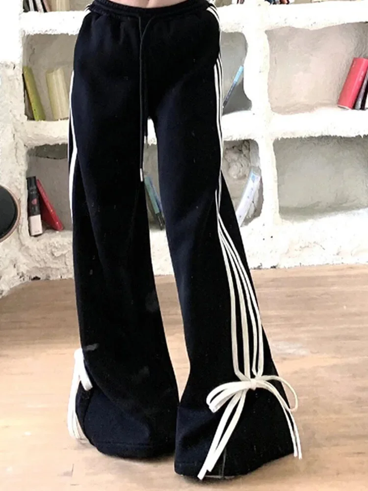 

Striped Sweatpants Baggy Casual Y2k Women Streetwear Elastic Waist Wide Leg Pants Sporting Trousers Clothes 90s Gothic Hiphop