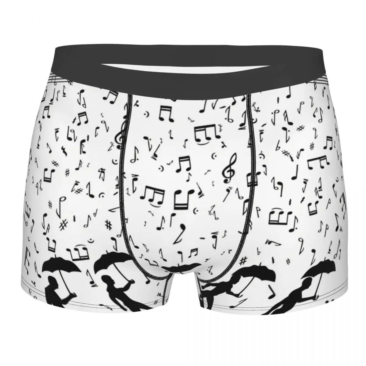 

Singing In The Raaaain Man's Boxer Briefs Music Notes Highly Breathable Underwear Top Quality Print Shorts Gift Idea