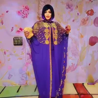 Ensemble deux pièces en mousseline de soie pour femmes, robe africaine de luxe, robe ample pour femmes, grande taille, robes bubu africaines 4