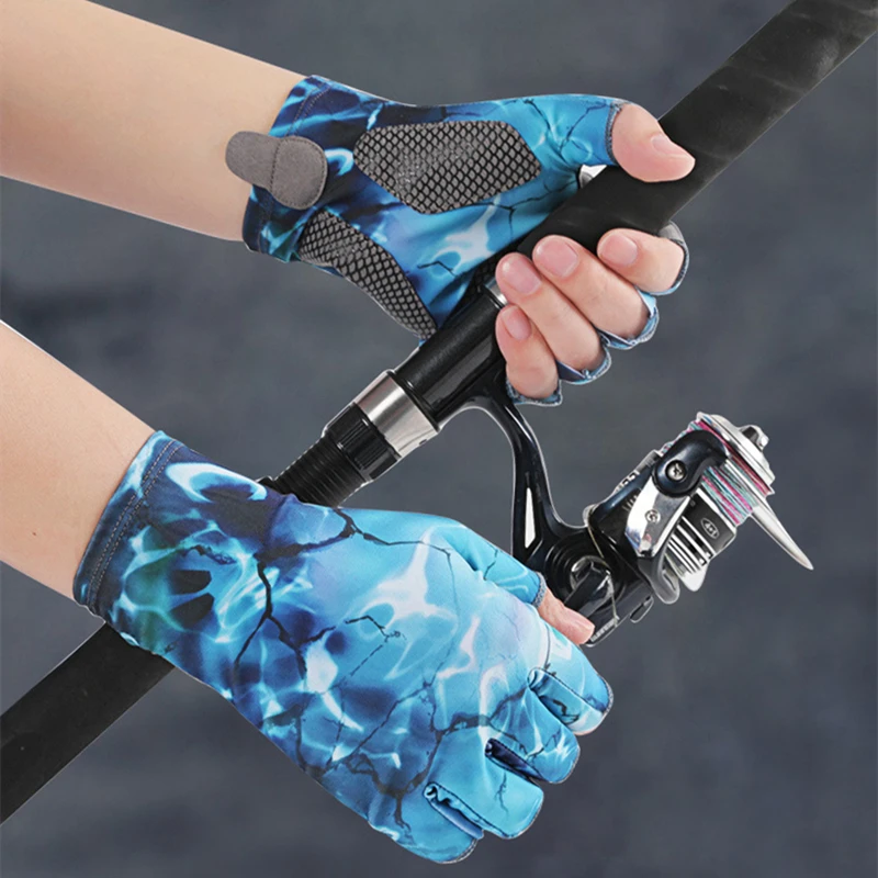 thumbnail interactive-video image 1 of Best Sun Gloves For Fishing Lightweight Fingerless UV Protection Gloves - Sun Gloves For Fishing, Driving & Outdoor Activities Outdoor Sports Sun Protection 1 of 9