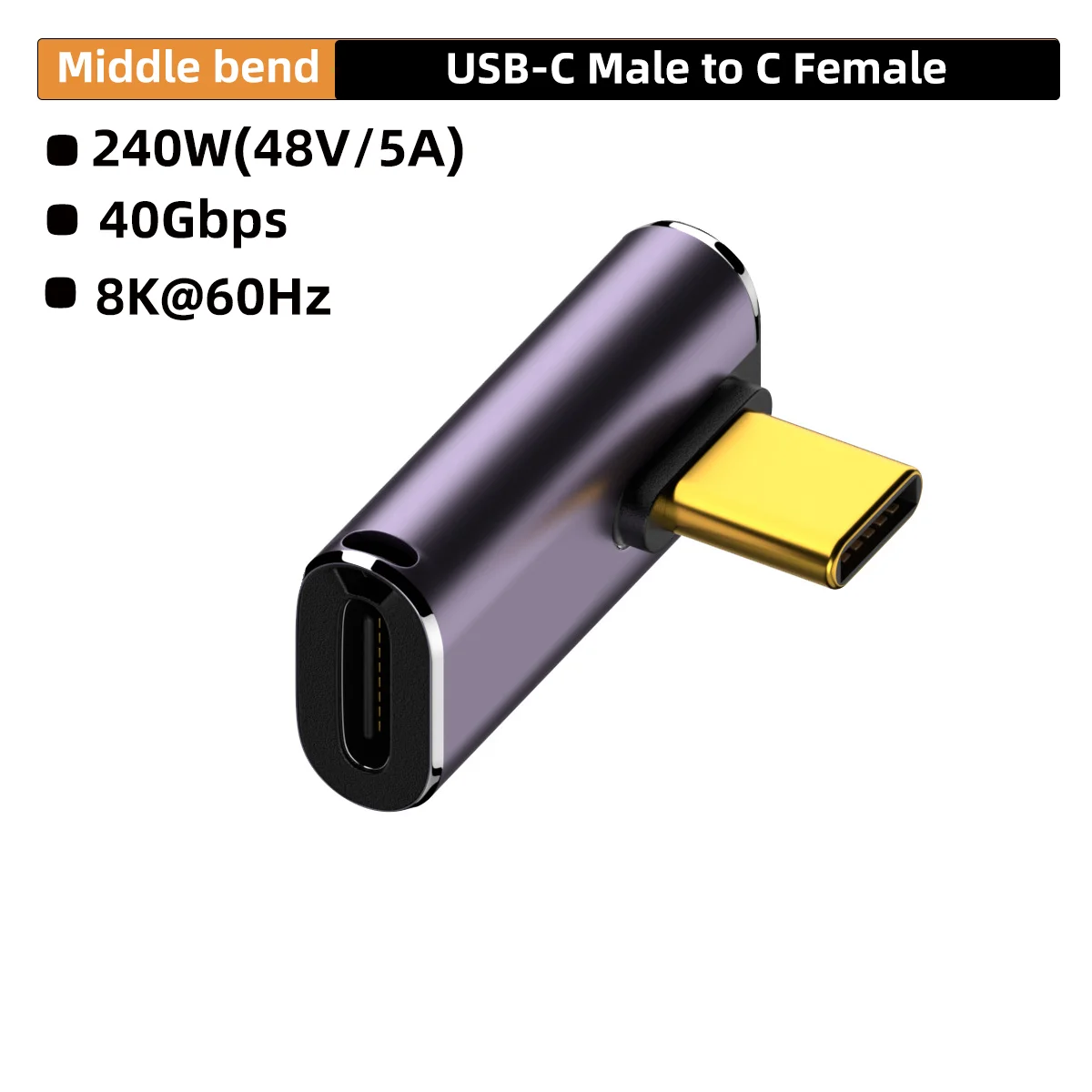 ตัวเลือกสินค้า อะแดปเตอร์ USB-C 40Gbps ชาร์จเร็ว 240W สำหรับ MacBook และอุปกรณ์ USB-C