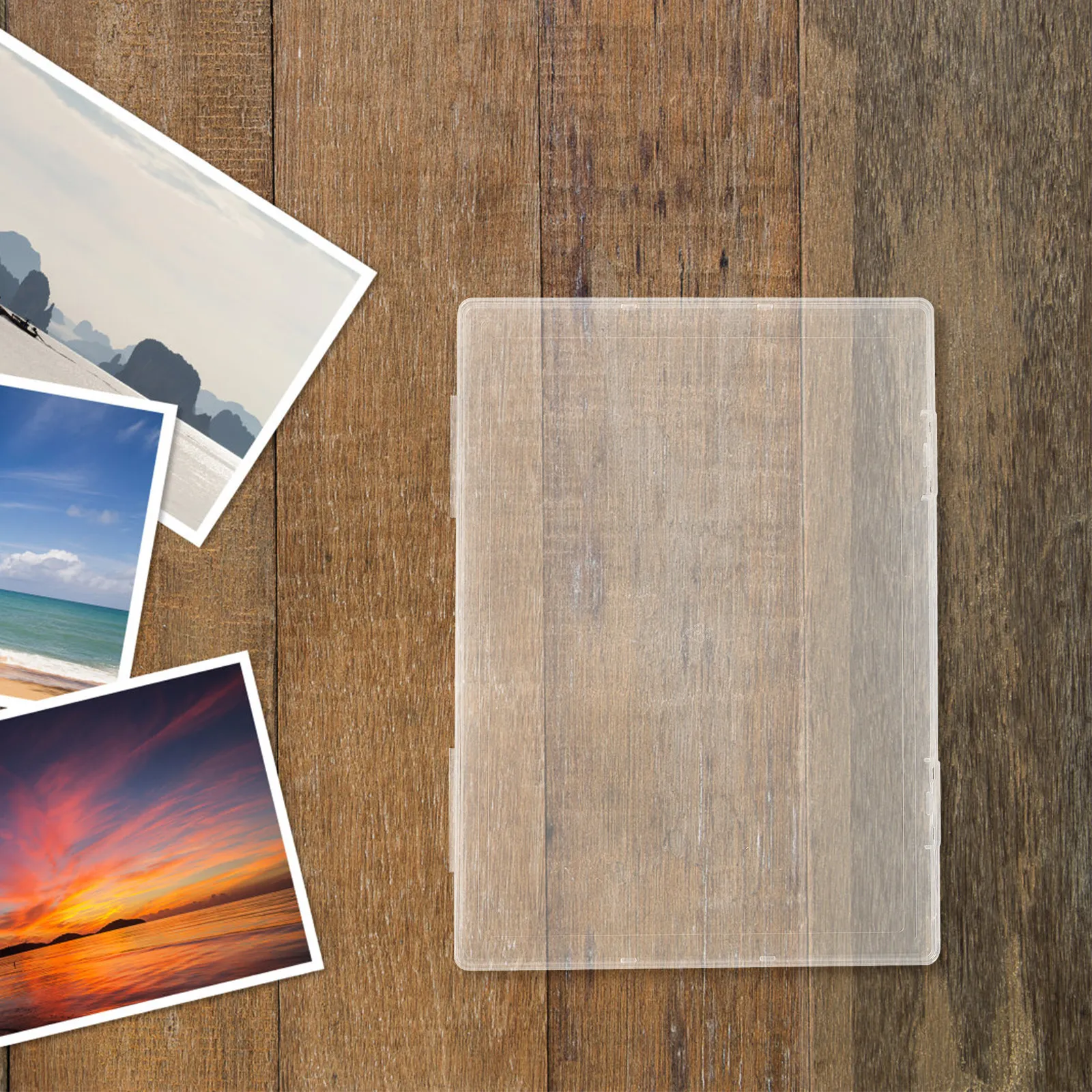 2Pcs 투명 플라스틱 출생 증명서 정리함 상자 중요한 서류를위한 휴대용 문서 보관 케이스 파일 홀더 사무실 홈