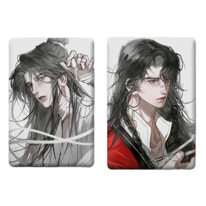 

2 Pcs/Set Anime Heaven Official's Blessing Tian Guan Ci Fu Metal Badge Xie Lian, Hua Cheng Figure Color Paper Cosplay Gift
