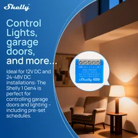 Shelly 1 Mini Gen4 Zigbee Dry Contac Matter Smart Home WiFi Smart Garage Door Smart Life Control Alexa Google Home HomeKit - Image 3