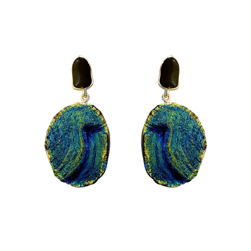 Exaggerated Natural Stone Dangle Drop Earrings for Women Geometric Earrings