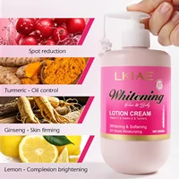 Lotion pour le corps blanchissante LKIAE, avec vitamine C, vitamine E, curcuma, adoucissante pour la peau, hydratation intense, absorption rapide, 500 ml 2