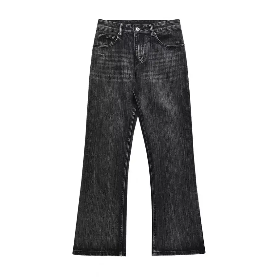 American style trendy men and women retro personality high street straight leg jeans micro flared pants loose casual pants y2k 6