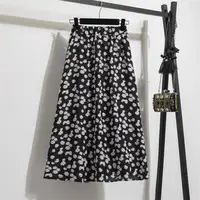 Spring Summer Chiffon Women skirts Casual Floral Printed Woman Long skirts Elastic Waist Female Loose extended Skirt - Image 6