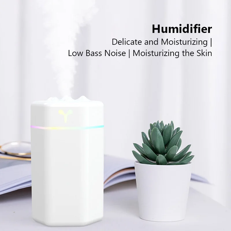 Air Humidifier Aroma Oil Humidificador USB Cool Mist Sprayer with Colorful Soft Night Light Purifier Car Home Appliance