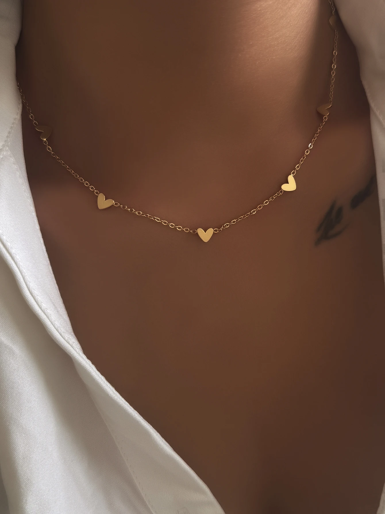 Minimalist Heart Charm Necklace for Women Daily Party Wear