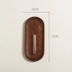 Elegant Wall - Mounted Wooden Vase for Decorative Floral Displays (B)