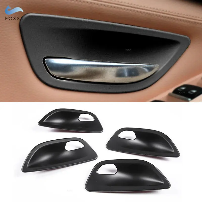 

Для BMW 5 серии F10 520 525 2011 2012 2013 2014 2016 2017 автомобильный ABS Матовый черный интерьер двери панель двери чаша крышка отделка