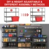 4000LBS Heavy Duty Shelving 48”W X 24”D X 72”H 5-Tier Storage Shelves Adjustable Metal Shelving Garage Shelving for Basement 5
