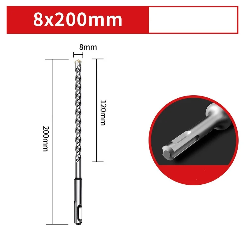 Premium Tungsten Steel Alloy SDS Plus Electric Hammer Drill Bit for Masonry, Concrete, and Stone