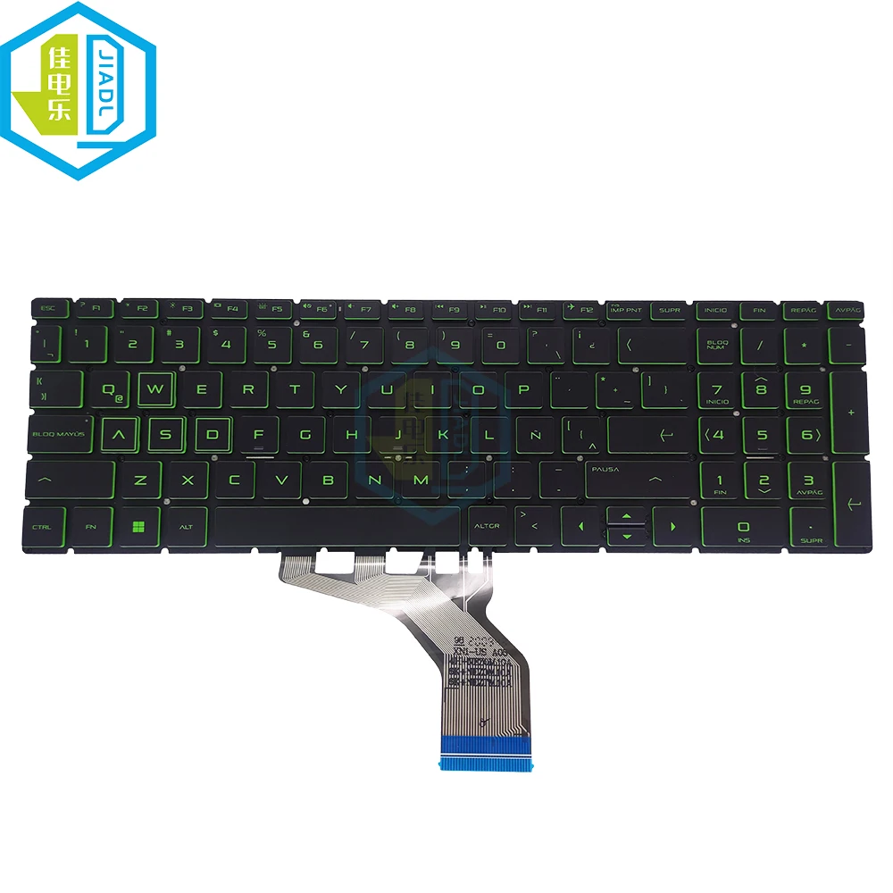 Teclado Retroiluminado para hp Pavilion Gaming Espanha Russo Árabe Latino Italiano bg Teclado 16 a 17-cd 15-ec 16-a0000 17-cd000 - Imagem 3