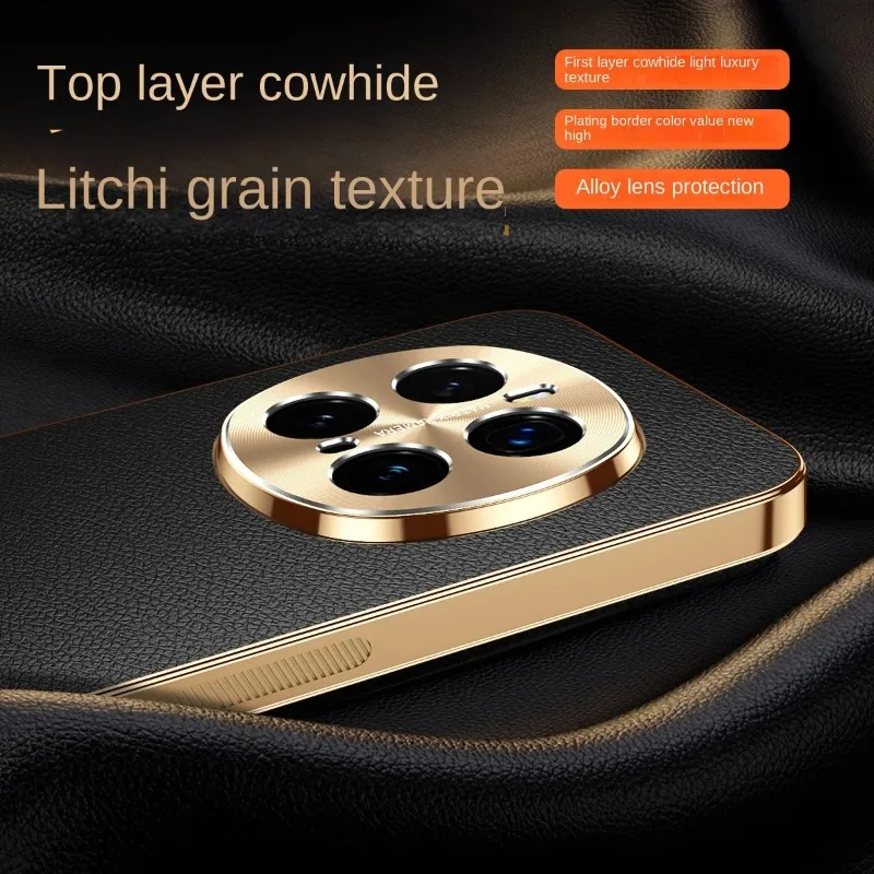 Elegant Leather Plating Shockproof Lichee Pattern Phone Case