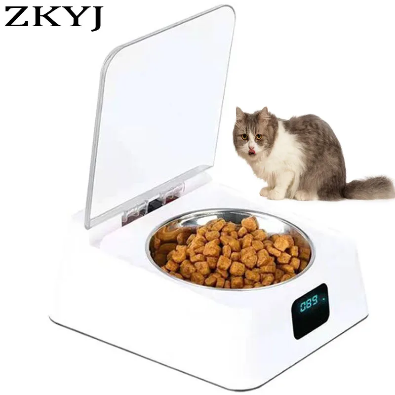 

Pet feeder infrared sensor cat dog bowl automatically open cover anti-cockroach mouse moisture-proof intelligent food storage