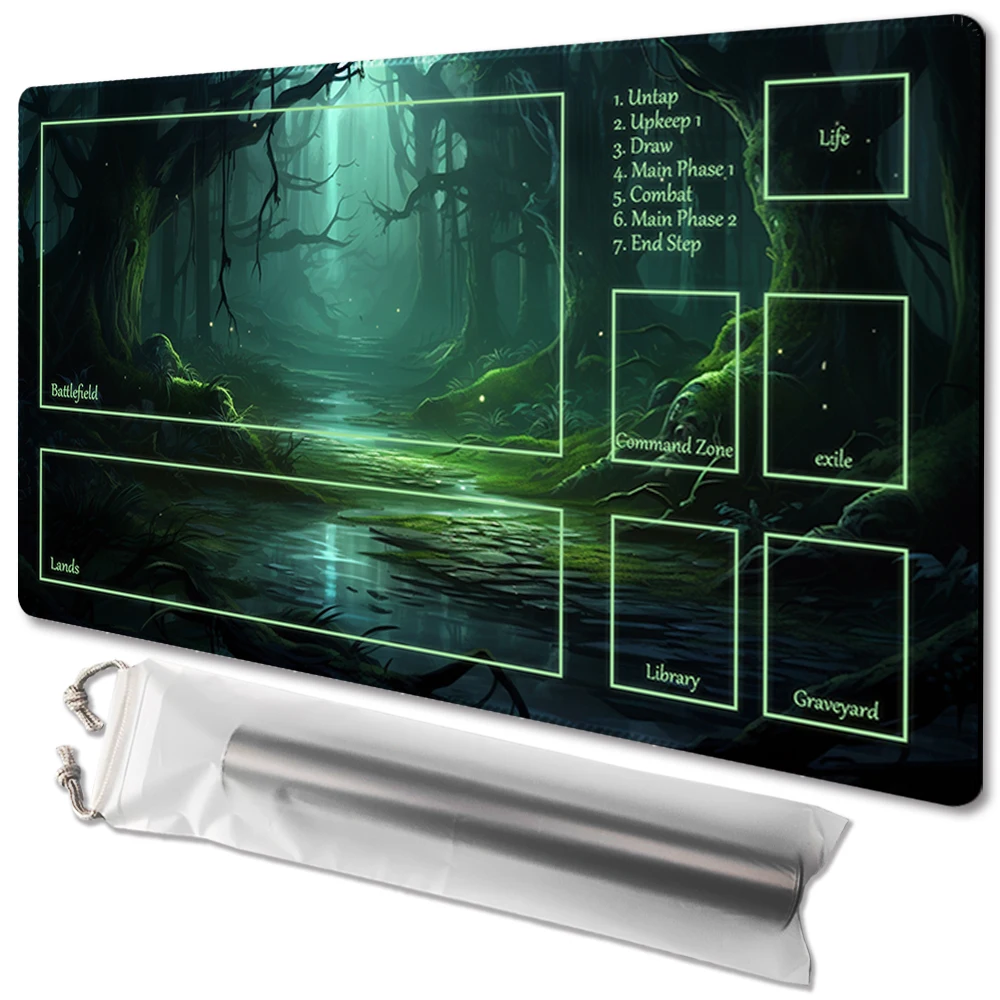 

Mystery of the - Board Game TCG Playmat Table Mat Game Size 60X35 CM Mousepad Compatible for MTG CCG