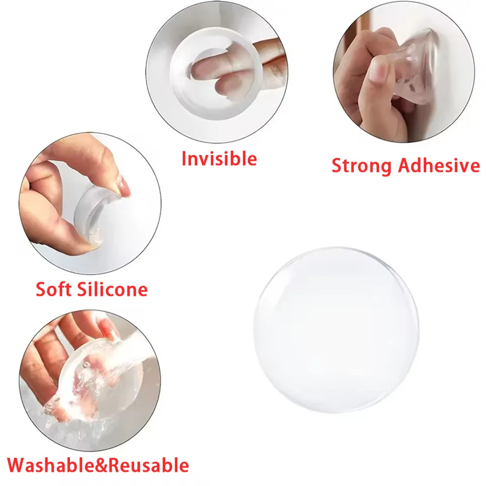 Door Stopper Silicone Door Stopper Door Stopper Bumpers Silicone Rubber Bumpers Silicone Door Sticker 6pcs Silicone Door Stopper Stickers Mute Anti-Shock Muffler Wall Protector Self-Adhesive Door Hand Bumper Protective Plug