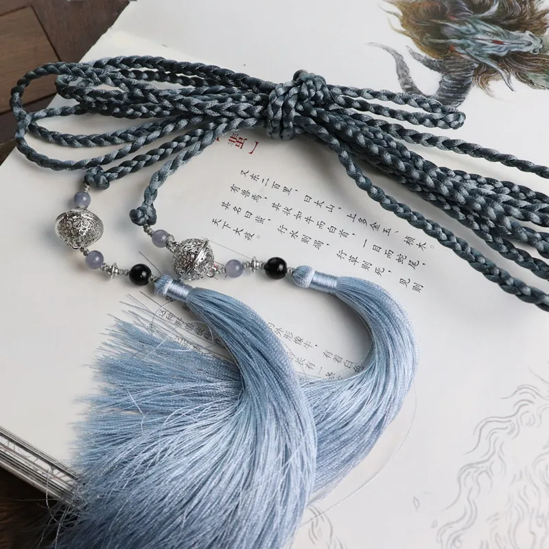 Original Bell Waist Skirt Braid Antique Waist Chain Tassel Pendant Hanfu Hair Band Hair Accessories Cosplay Accessories
