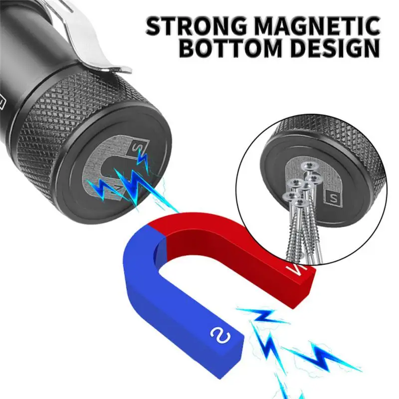 Nuovo faro multifunzione COB con fari a Clip con gancio magnetico lanterna da campeggio torcia ricaricabile funzionante