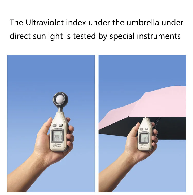Outdoor Mini Sun Umbrella UV Protection Ultralight Folding Five-fold Umbrella Sunshade