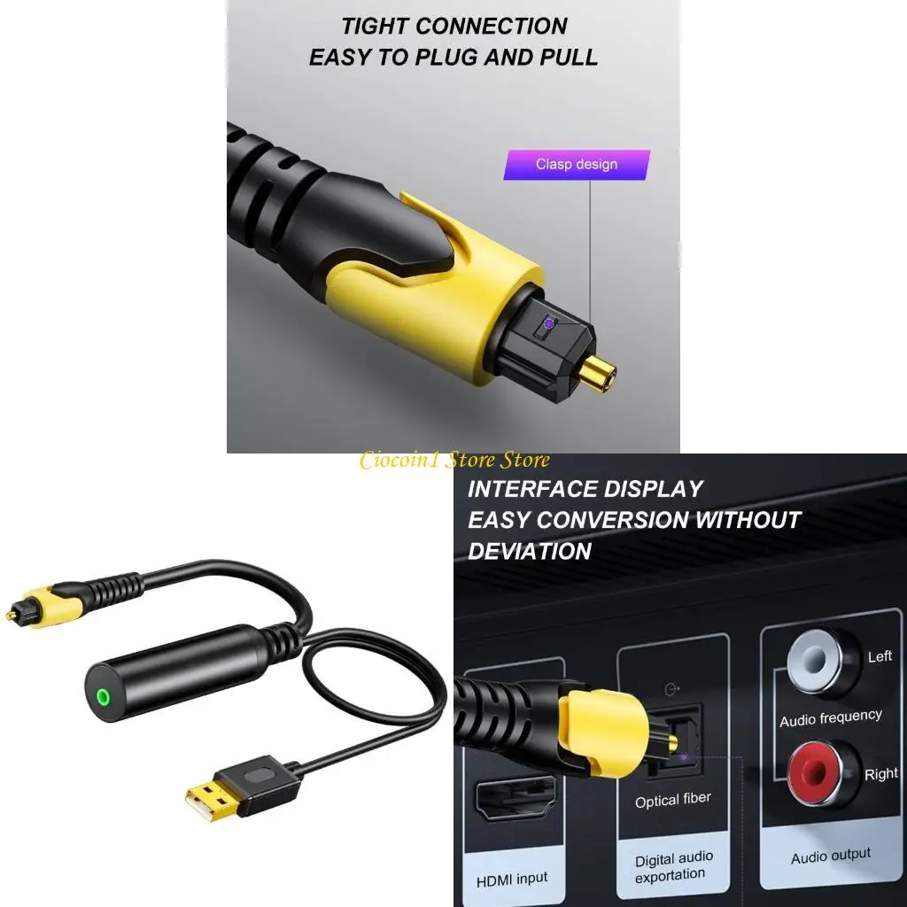 Premium Digital to Analog Stereo Audio Conversion Cable