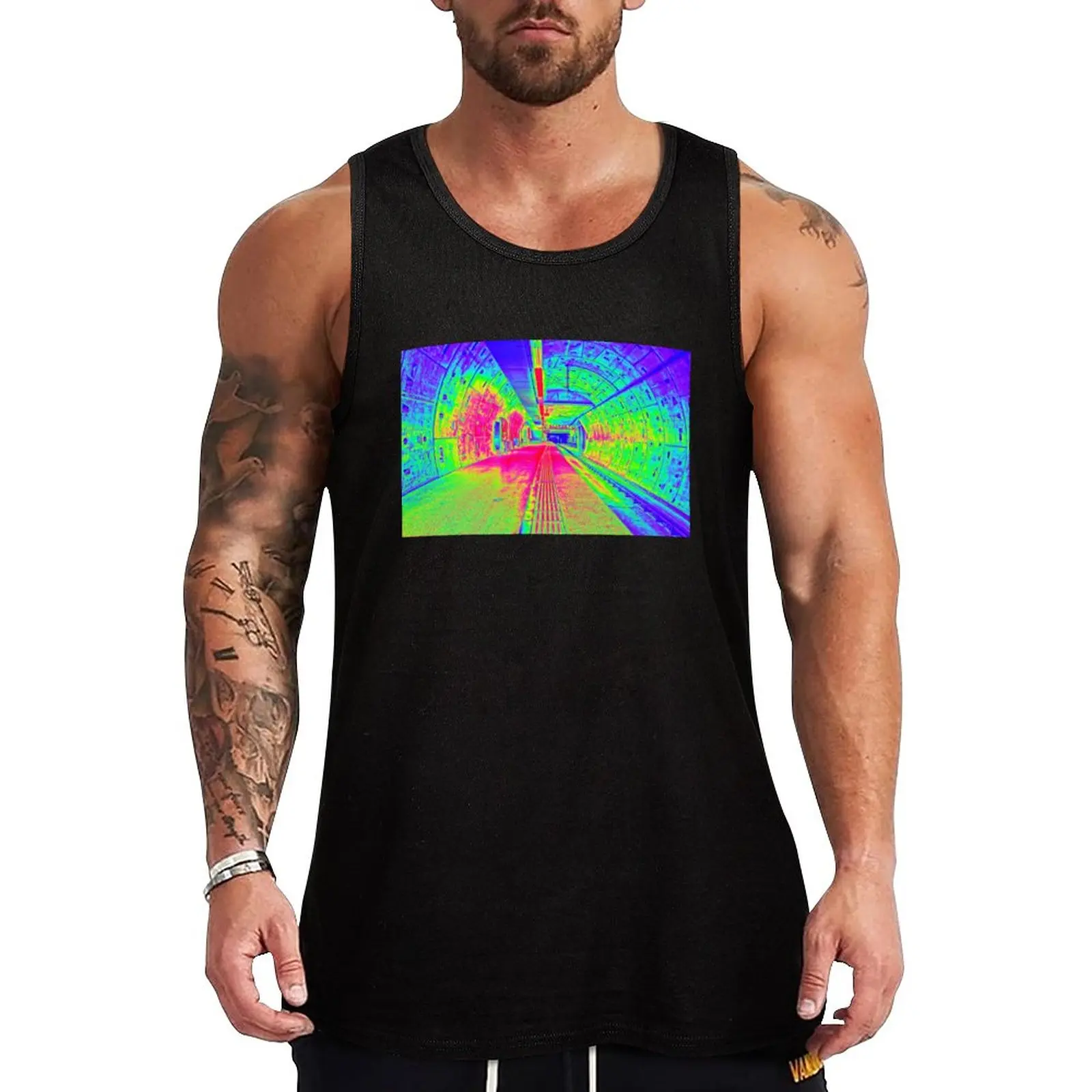 

New Thermal Tunnel Tank Top Men's cotton t-shirt bodybuilding t-shirt Men's gym articles Sports clothing